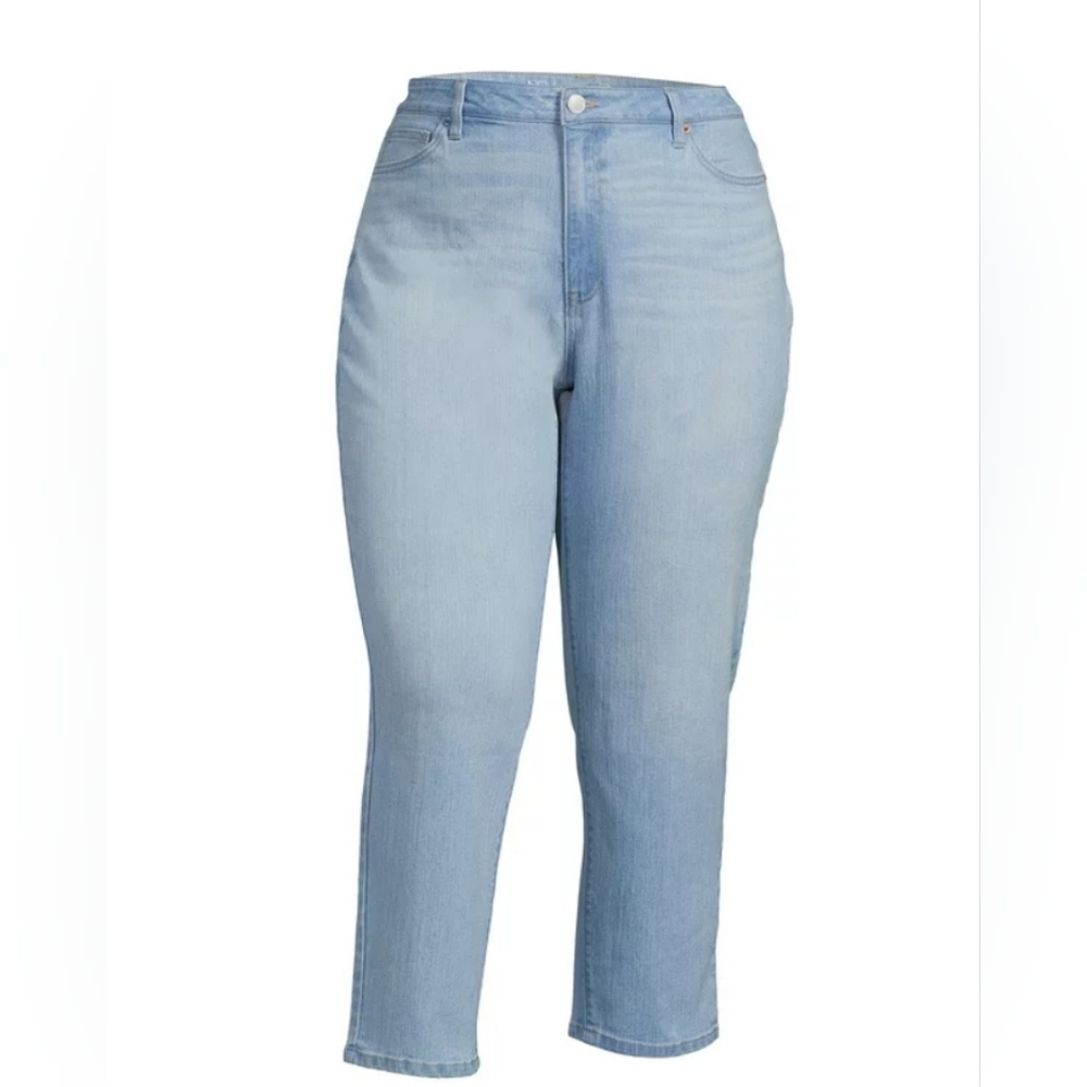 No Boundaries juniors plus size high rise mom jeans 17 stretch denim